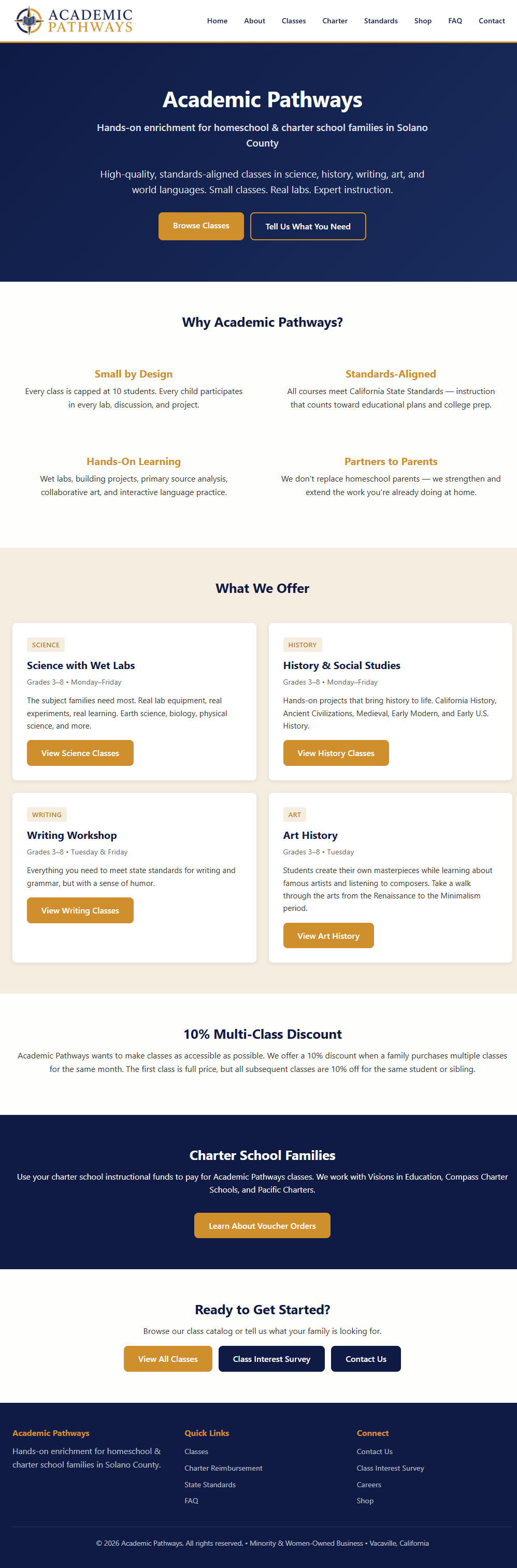 Academic Pathways Website