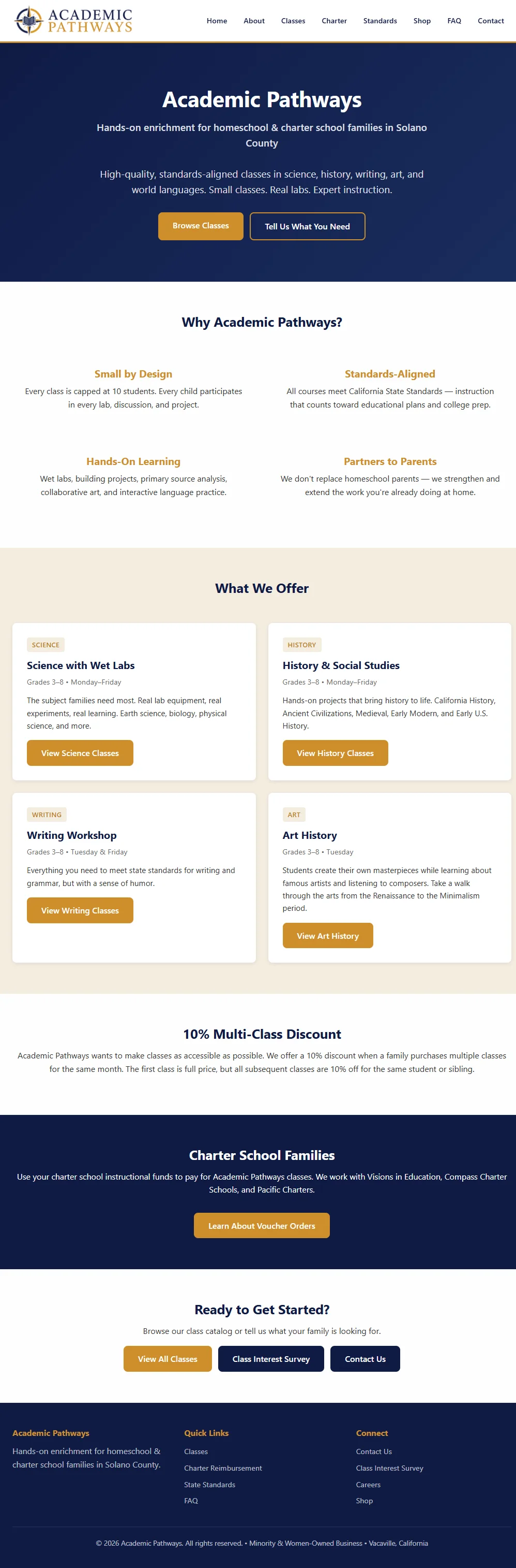 Academic Pathways Website