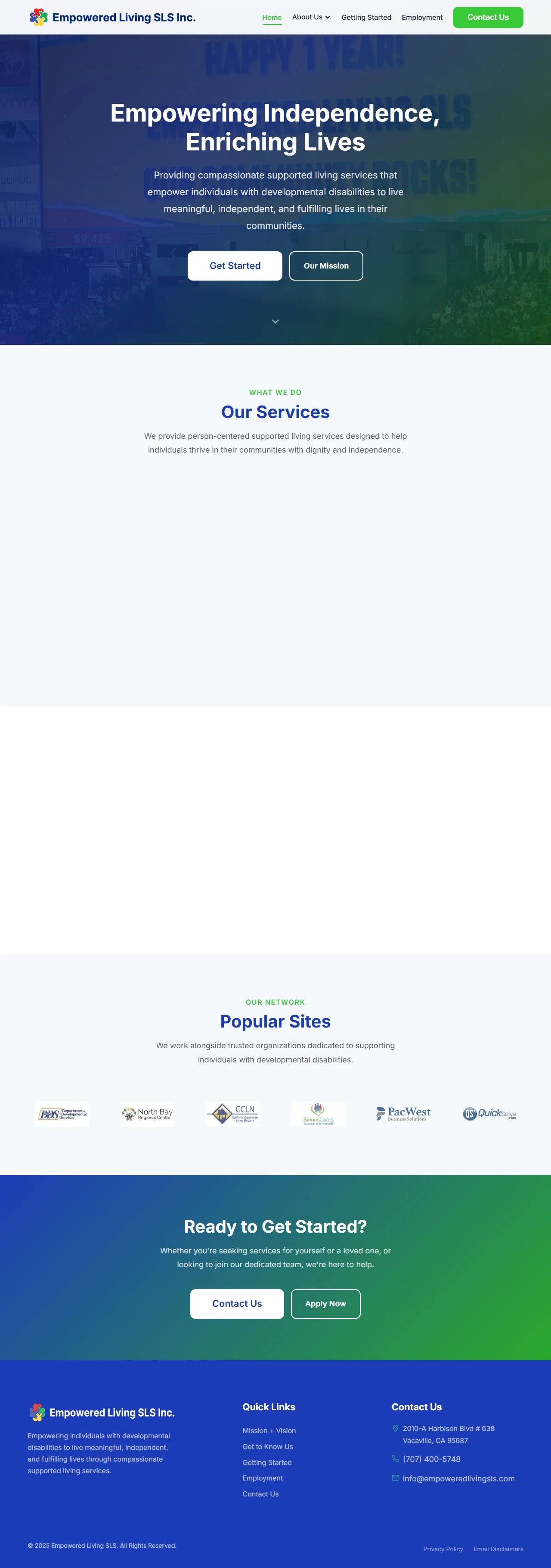 Empowered Living SLS Website