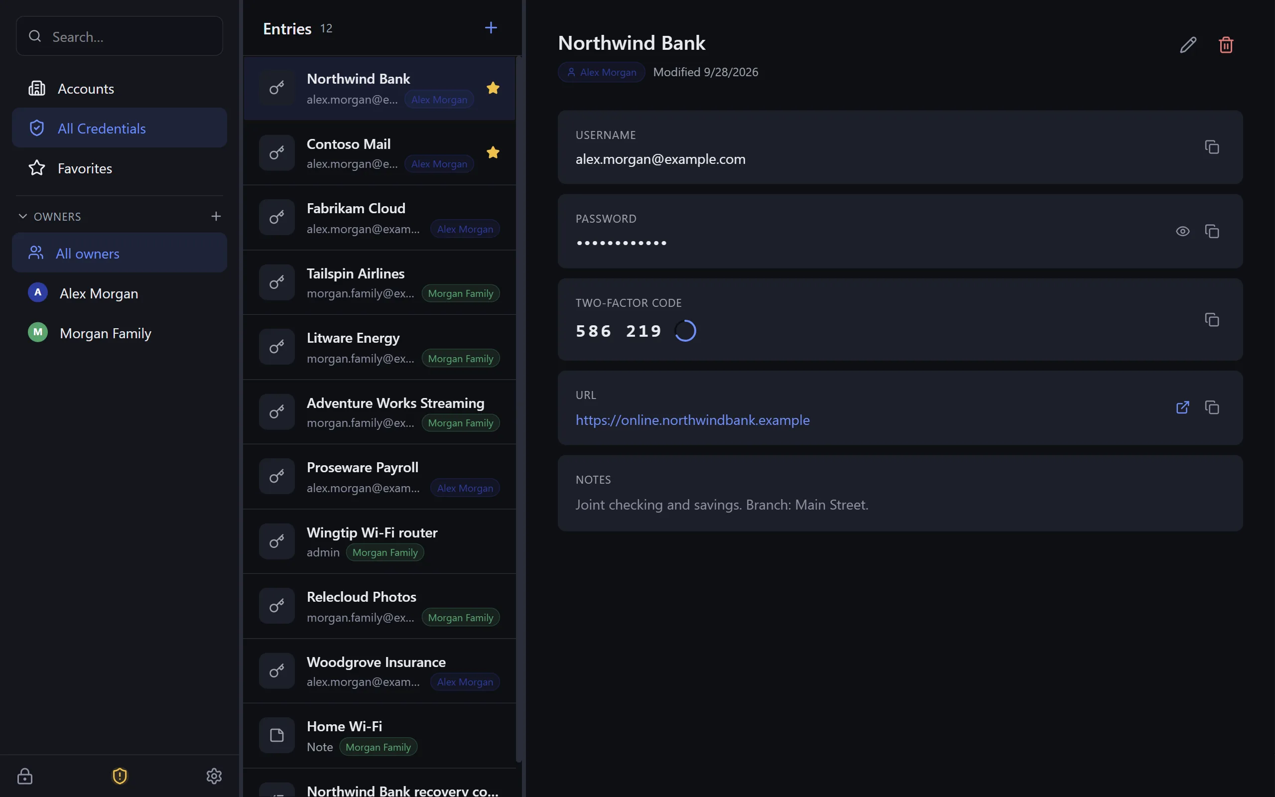 KeysWalletWatch — password manager and digital wallet for Windows