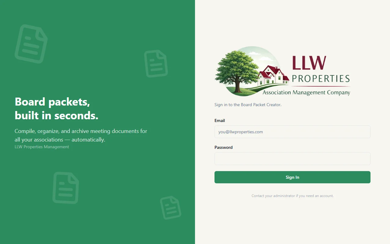 PacketPress — Board Packet Generator