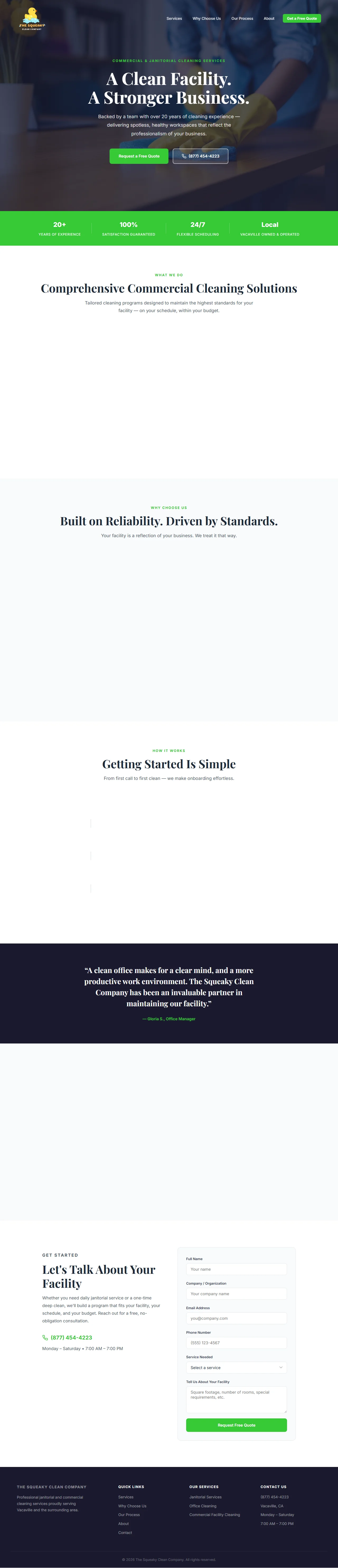 The Squeaky Clean Company Website